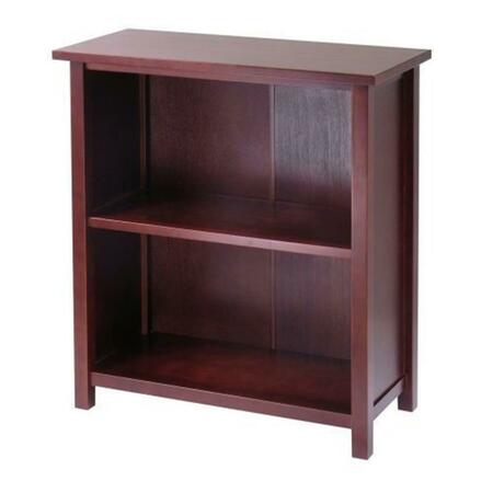 DOBA-BNT 3-Tier Medium Beechwood Storage Shelf or Bookcase Antique Walnut SA143728